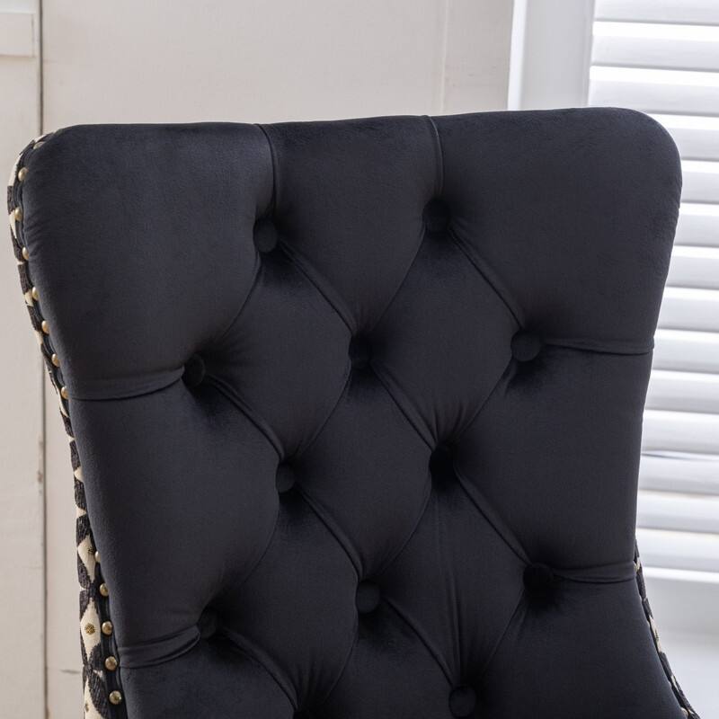 Modern Tufted Dining Chairs,Velvet Dining Chairs Set of 2,Upholstered Dining Room Chairs