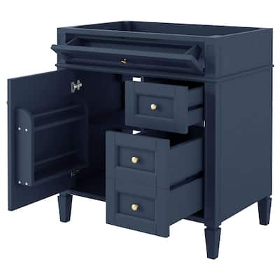 29.3-Inch Modern Bathroom Vanity with 3 Drawers, Adjustable Shelf, Tip-Out Drawer, and Exquisite Roman Leg Design