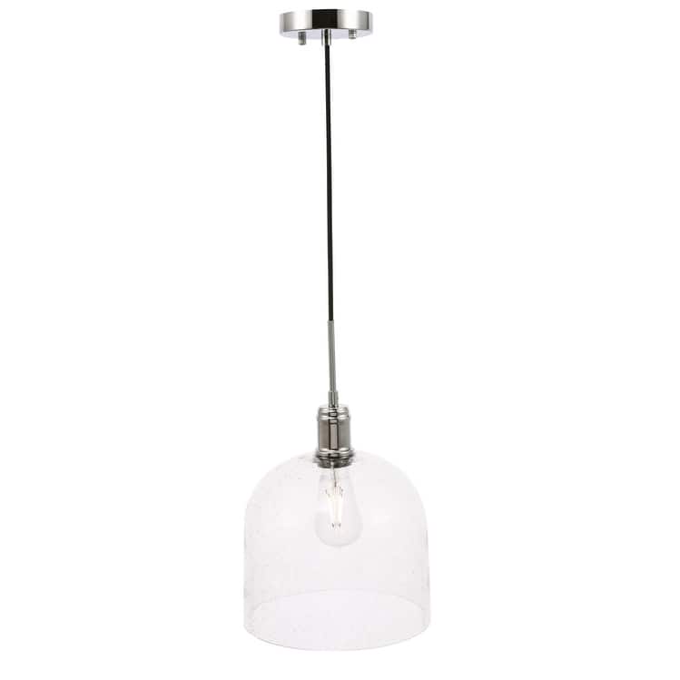 Candie 10-Inch 1-Light Clear Glass Pendant