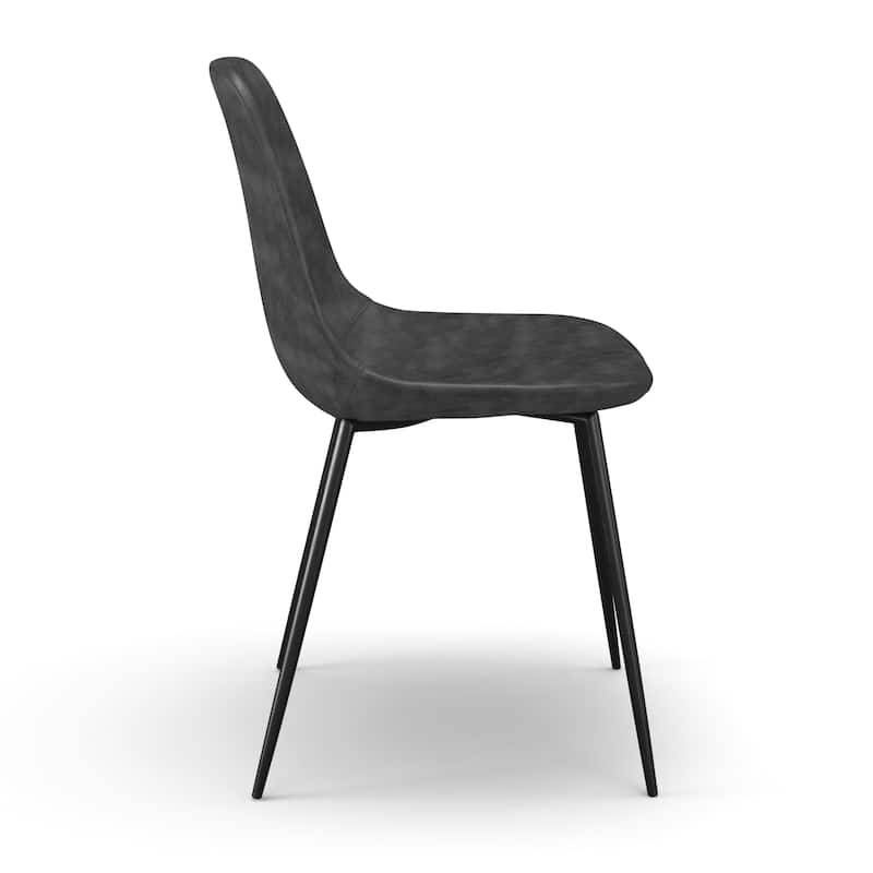 Maxine Vegan Leather Side Chairs (Set of 2)
