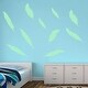 preview thumbnail 5 of 5, Walplus Peel and Stick Glow In The Dark Feather Wall Sticker Home Room Decor