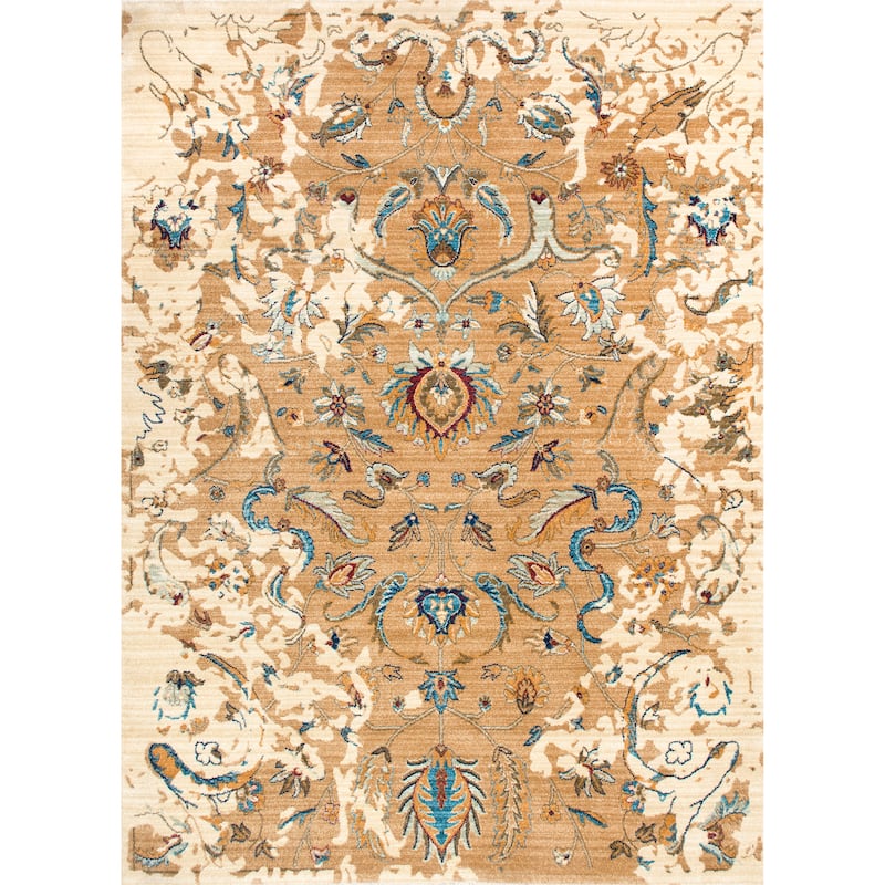 Nuloom Ivory Traditional Persian Timeless Blossom Area Rug