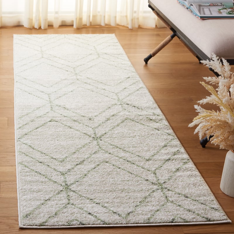 SAFAVIEH Adirondack Juvelina Modern Geometric Rug - 2'6" x 8' Runner - Grey/Blue