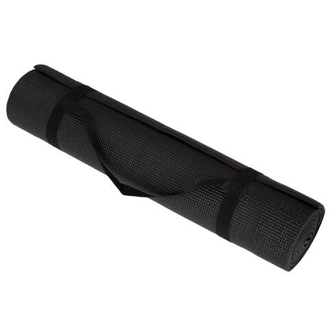 Non Slip Yoga Mat Double Sided Foam With Carrying Strap By Wakeman Fitness