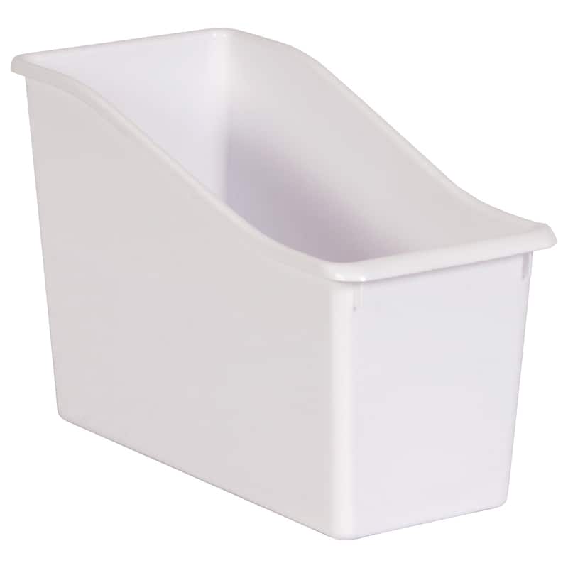Teacher Created Resources White Plastic Book Bin, Pack of 6