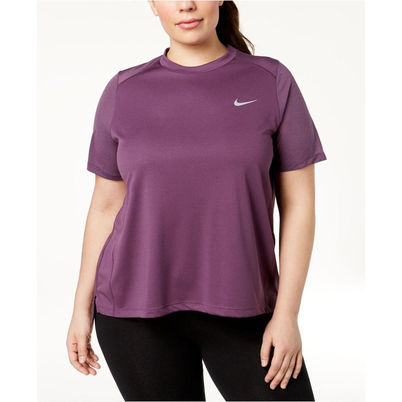 nike miler t shirt purple