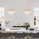 preview thumbnail 2 of 10, Modern Glam 4-tier Crystal Chandelier 4-light French Country Wagon Wheel Dining Room/ Island Lighting - 14.1 inches