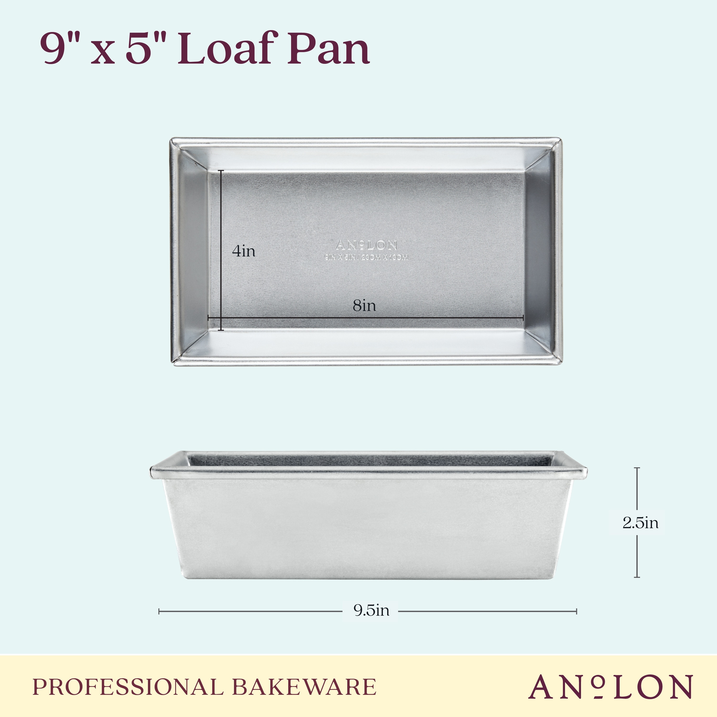  Good Cook Loaf Pan, 9 x 5 Inch, Gray: Loaf Baking Pans