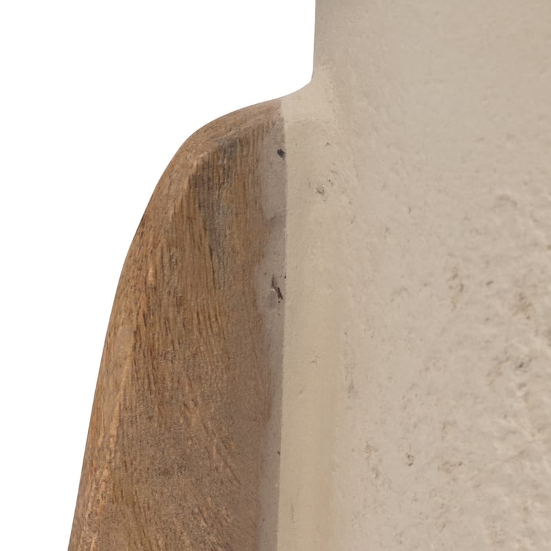 Sagebrook Home Neutral Textured 24" Unique Table Lamp, Ivory, Cylinder - 13" x 13" x 24"