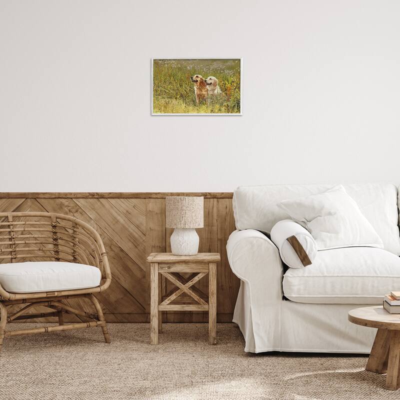 Stupell Happy Dogs Field Day Framed Giclee Art Design By Sueellen Ross