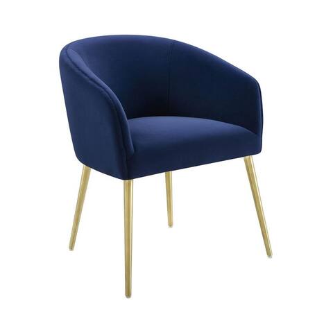 Silver Orchid Abelian Velvet Navy Dining Chair