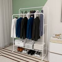 Garment Rack Freestanding Hanger w/ Double Rods Coat Racks - On Sale ...