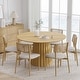 preview thumbnail 37 of 41, Solid Wood Round Dining Table for 4-8 People Nordic style