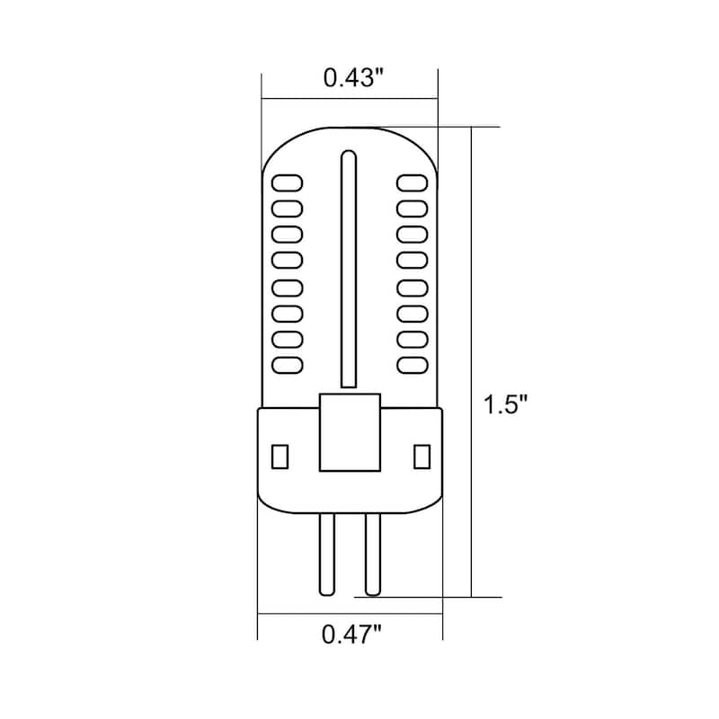 3.5W G4 LED Bulb IP67 Waterproof, 2700K Warm White, 12V AC/DC - Clear