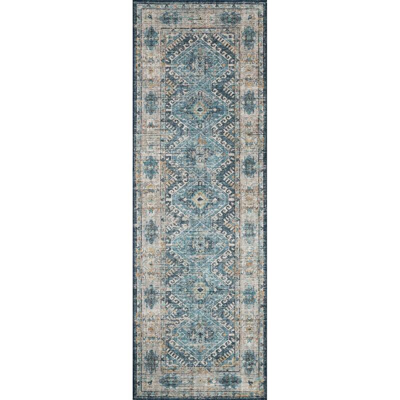 Alexander Home Leanne Boho Distressed Persian Printed Area Rug