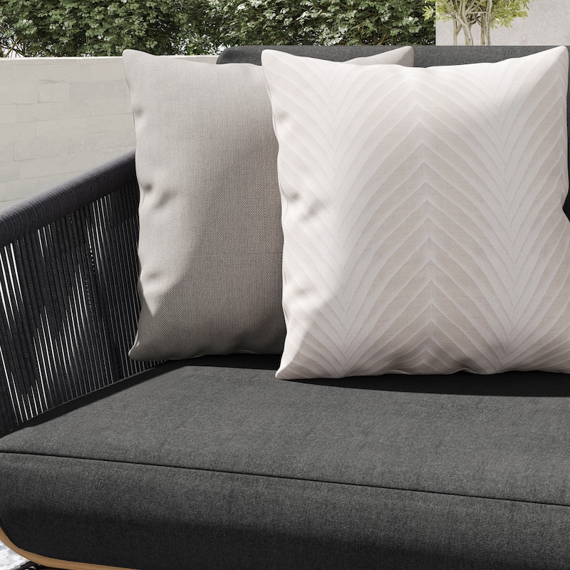 Corvus Ida 2-piece Outdoor Wicker Sofa with Coffee Table