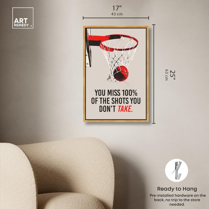 The Shots You Take Hoop Canvas by Art Remedy