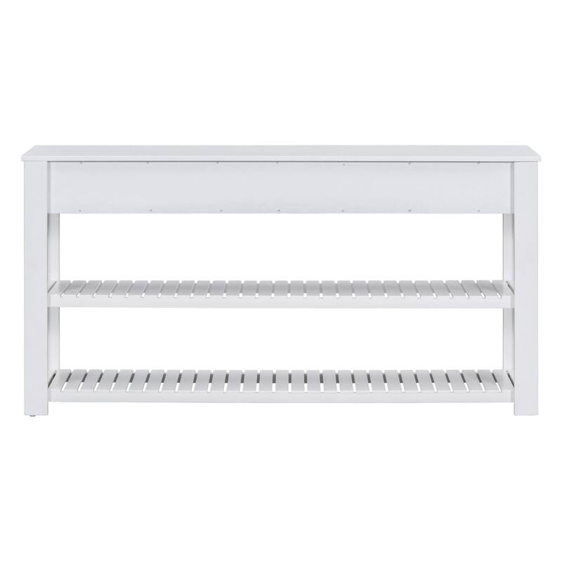 Entryway Console Table with 4 Drawers and 2 Shelves, Suitable for Entryways, Living Rooms