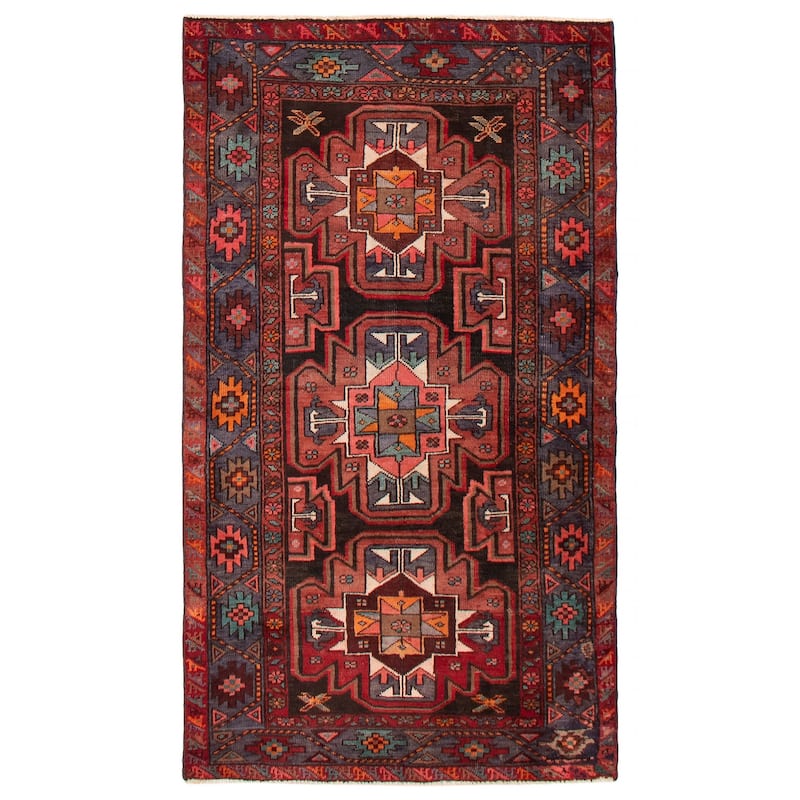 ECARPETGALLERY Hand-knotted Konya Anatolian Red Wool Rug - 3'11 x 6'9 - Red - 3'11 x 6'9