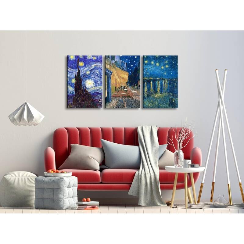 Art 3 Panels Canvas Prints of Vincent Van Gogh Paintings
