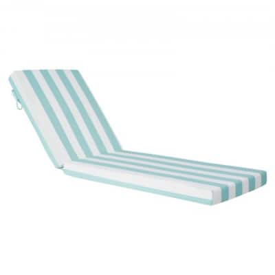 Set of 2 Outdoor Chaise Lounge Chair Cushions with Thick Foam Support Water and Fade Resistant - 80” x 26” x 3.85”