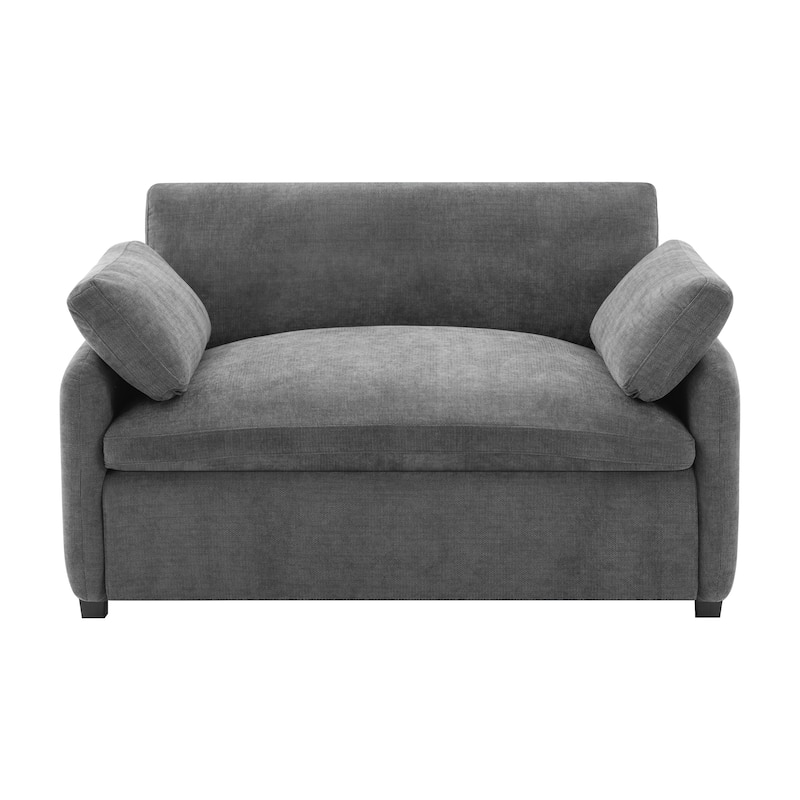 Oversized Chenille Single Sofa Chair with Pillows, 42.5" Wide & 32" Deep Seat Accent Chair Upholstered Armchair Lounge Chairs