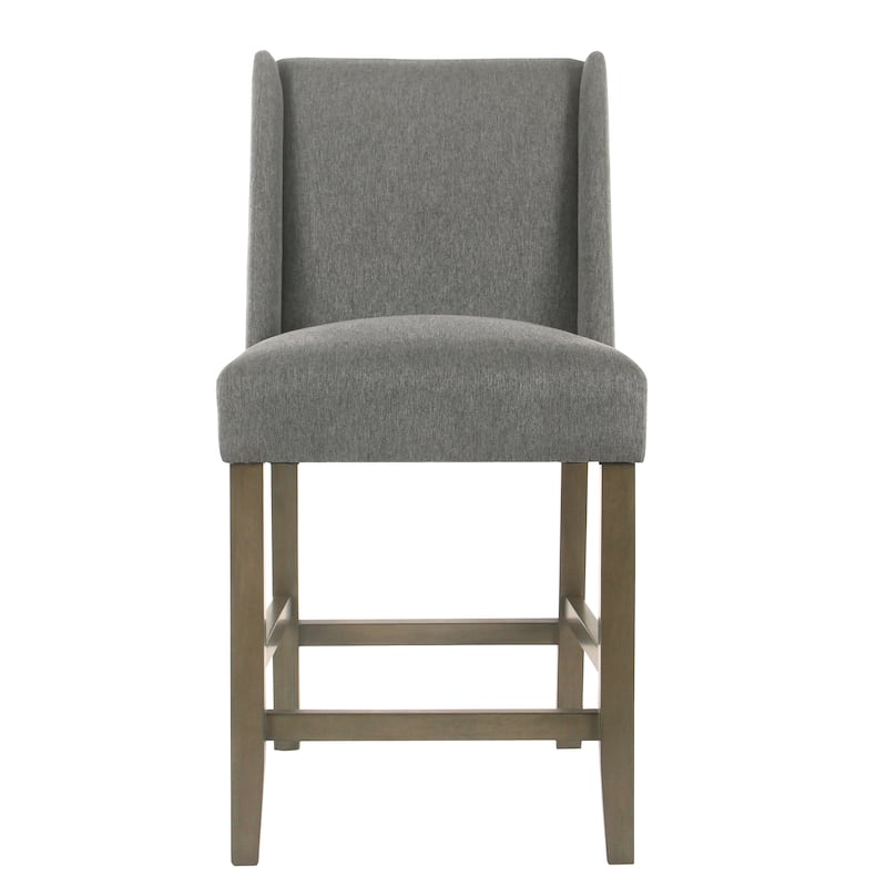 HomePop Dinah Modern 24" Counter Stool - Pewter - 24 inches - 24 inches