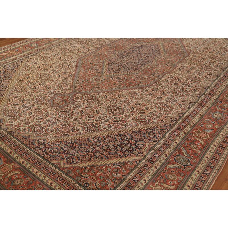 Vegetable Dye Tabriz Persian Area Rug Handmade Wool Carpet - 8'11"x 13'4"