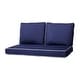 preview thumbnail 48 of 163, Haven Way Universal Outdoor Deep Seat Loveseat Cushion Set 46x26 - Navy w/ Linen Piping