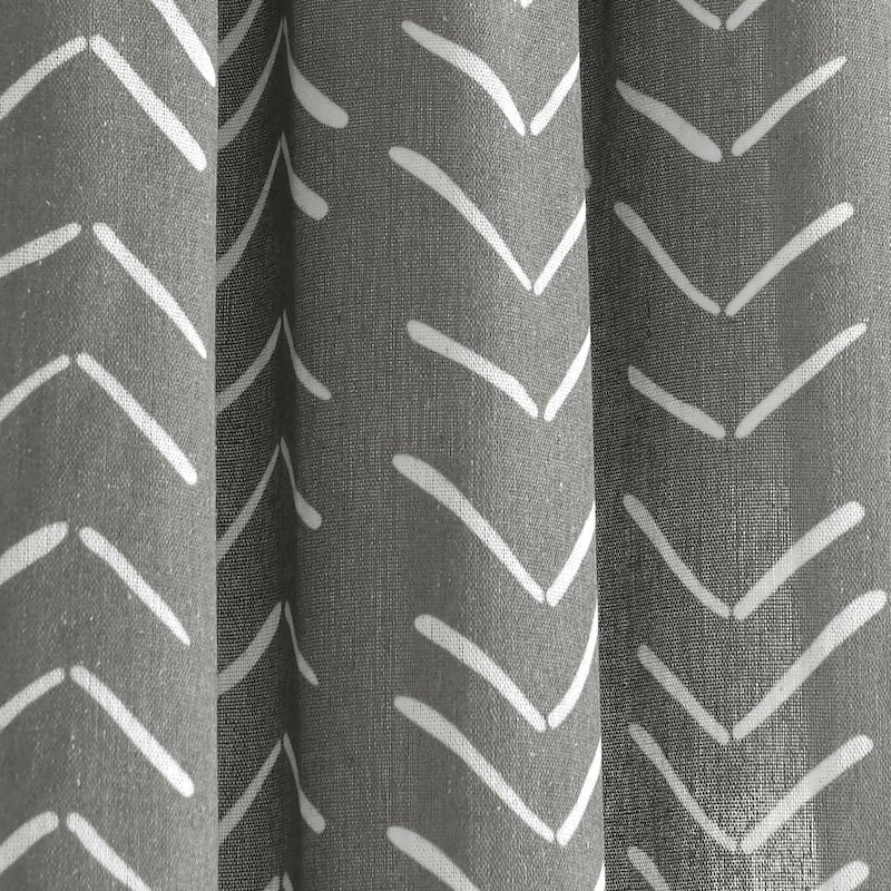 Lush Decor Hygge Modern Arrow Linen Look Shower Curtain Single