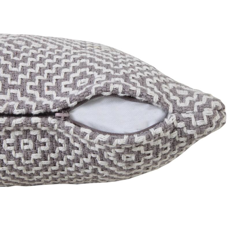 Sevita Diamond Delight Woven Geometric Throw Pillow