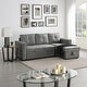 Modern Reversible L-shaped Sleeper Sectional Sofa Bed with Storage ...