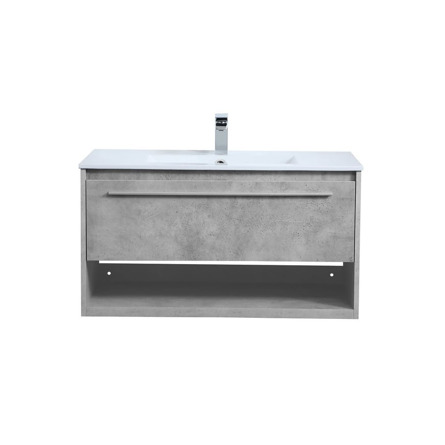 Elegant Lighting VF43036 Kasper 36" Wall Mounted Single Basin Vanity