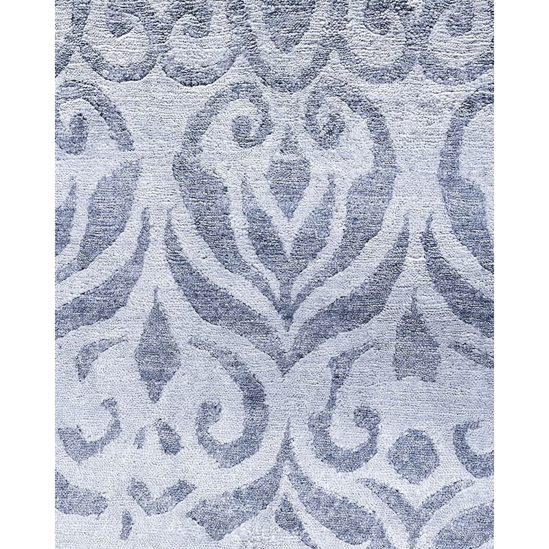 Modern One-of-a-Kind Hand-Knotted Area Rug, Blue - 8' 10" x 12' 0"