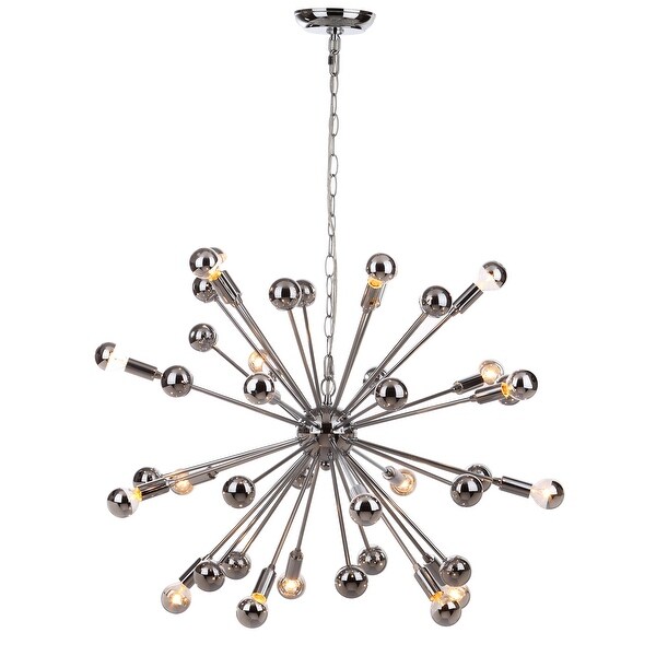 Safavieh Lighting Starburst Sputnik 20-light Chrome Chandelier - 31"x31"x22-94". Opens flyout.