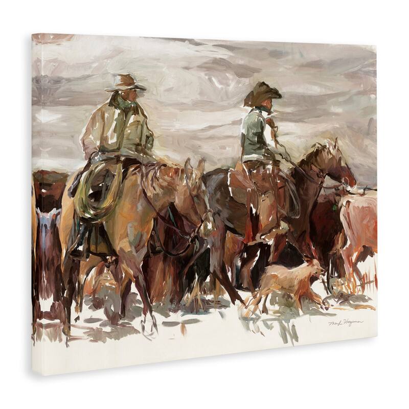 Stupell Round Up Cowboys Canvas Wall Art Design By Marilyn Hageman