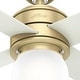 preview thumbnail 8 of 23, Hunter 44" Hepburn Ceiling Fan with LED Light Kit and Wall Control, Vintage, Transitional, Contemporary