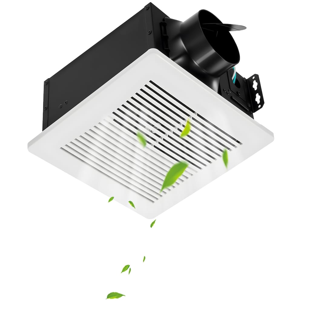 110 CFM Bathroom Exhaust Fan, 1.5 Sones Low-Noise, Premium Motor Ceiling Fan, Standard 4-inch Duct Interface for Laundry Room