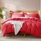 preview thumbnail 143 of 175, Nestl Ultra Soft Double Brushed Microfiber Duvet Cover Set with Button Closure Cherry Red - California King