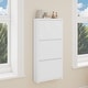 preview thumbnail 42 of 46, Moasis Shoe Storage Cabinet with Drawers Entryway Shoe Storage Antique White