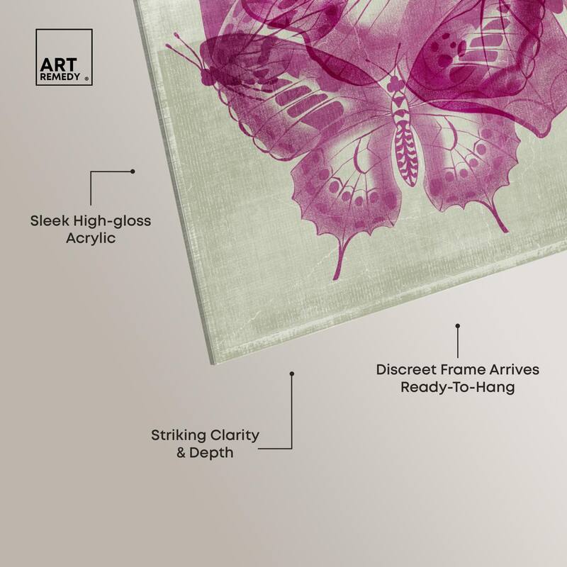 Fluttering Wings Acrylic by Art Remedy, Ready to Hang