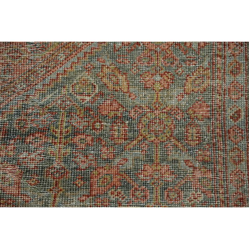 Hand Knotted Oriental 100% Wool Carpet Traditional Medallion Navy Blue & Blues Mahal Area Rug - 6' 10'' X 4' 4''