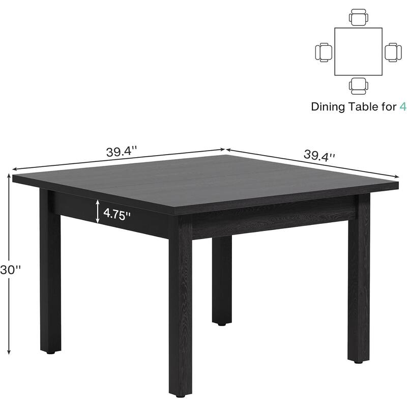 Modern Minimalist Wood 4-Person Square Conference Table/Desk for Meeting Room Seminar Room Boardroom