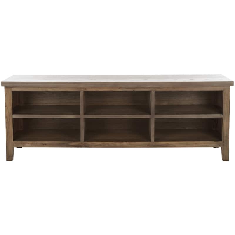 SAFAVIEH Steinunn White Bookshelf - 51.2" x 15.8" x 17.7" - 51Wx16Dx18H - Oak