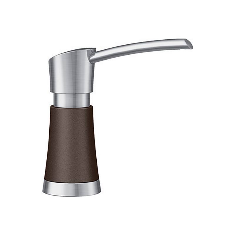 Blanco Artona Soap Dispenser - 2 x 4 - Cafe Brown / Stainless Mix