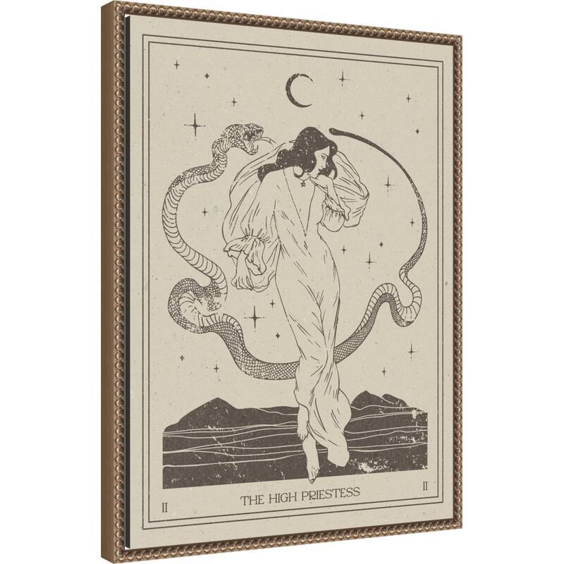 The High Priestess by Nktn Framed Canvas Wall Art Print