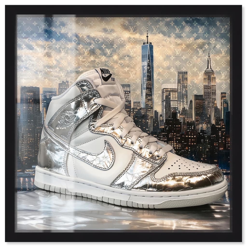 NYC Metallic Sneaker Shadowbox by Art Remedy