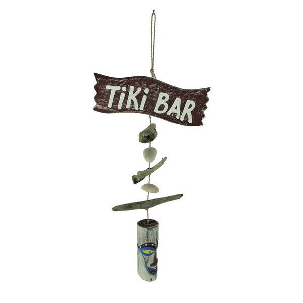 Hand Crafted Wood Hanging Tiki Bar Sign With Tiki Totem ...
