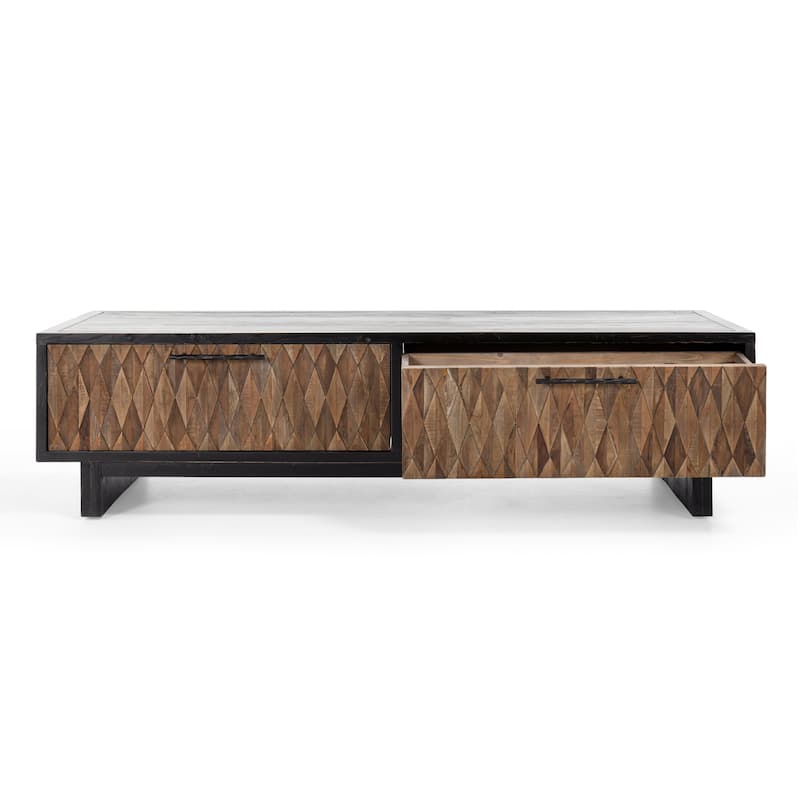 Classic Home Anton 4-Drawer Reclaimed Wood Coffee Table