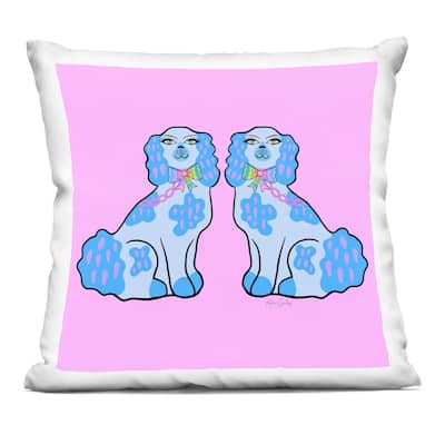 Stupell Blue Posh Poodles Decorative Printed Throw Pillow Design by Katie Conley